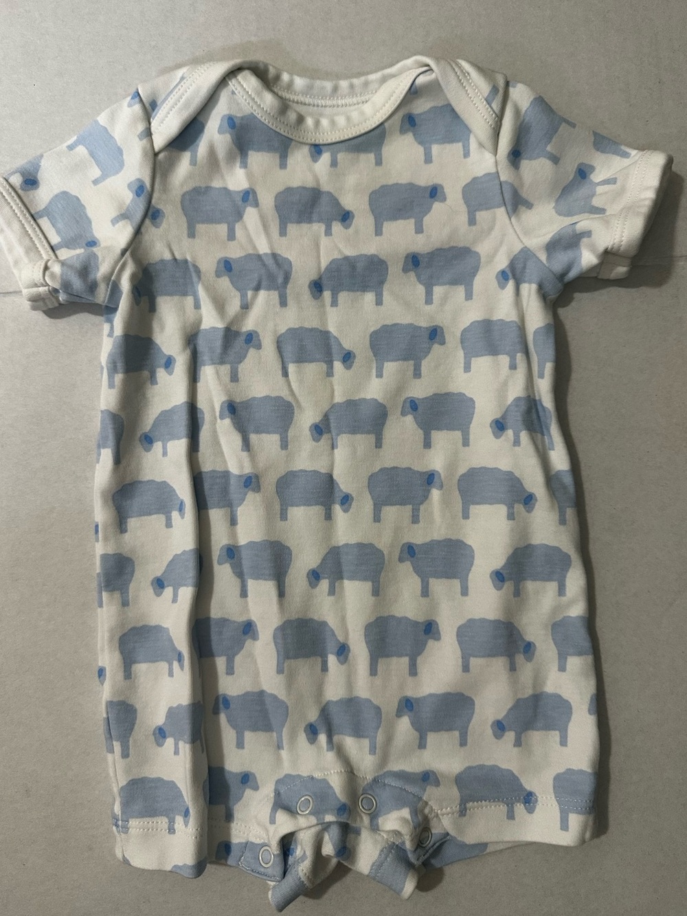 PRIMARY Organic Animal Friends Babysuit Shortie 3-6 Months